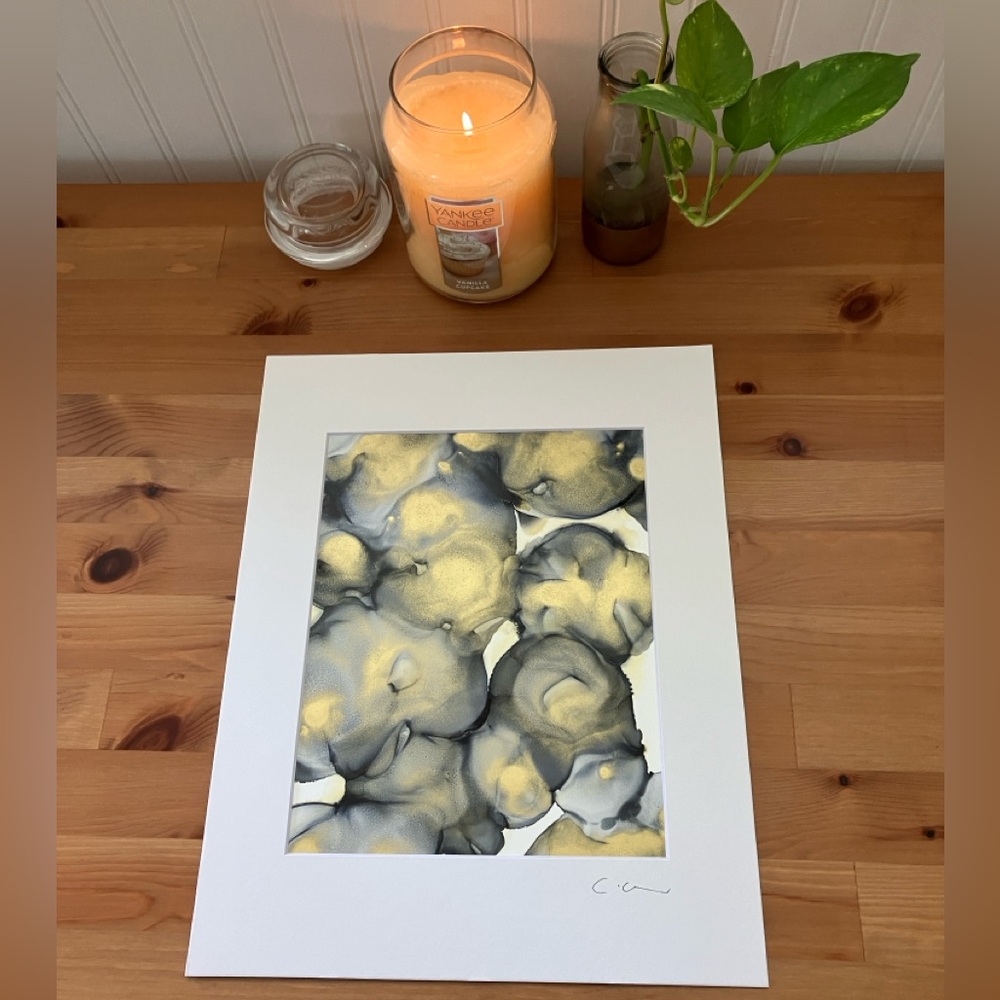 New Original Signed Artwork Alcohol Ink on Paper 160